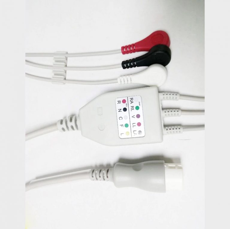 3 Leads ECG Cable and Placement YQF Medical Cable