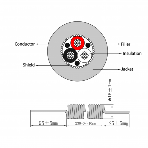 coil wire CO203S cutting diagram