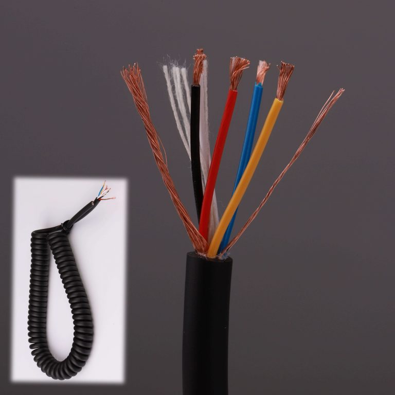5 core unshielded coil wire supply OEM manufacturer