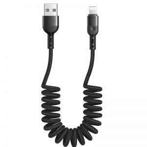 coiled iphone cable