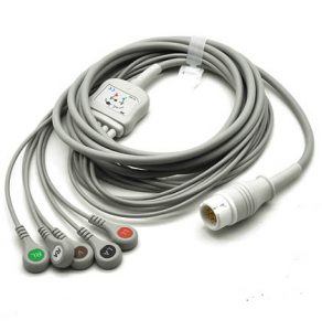 Compatible 12 pin Philip 5 lead ecg cable AHA code