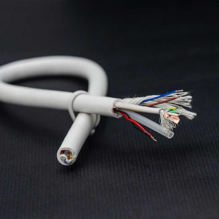 Special purpose medical bundled cable with tube and twist pair