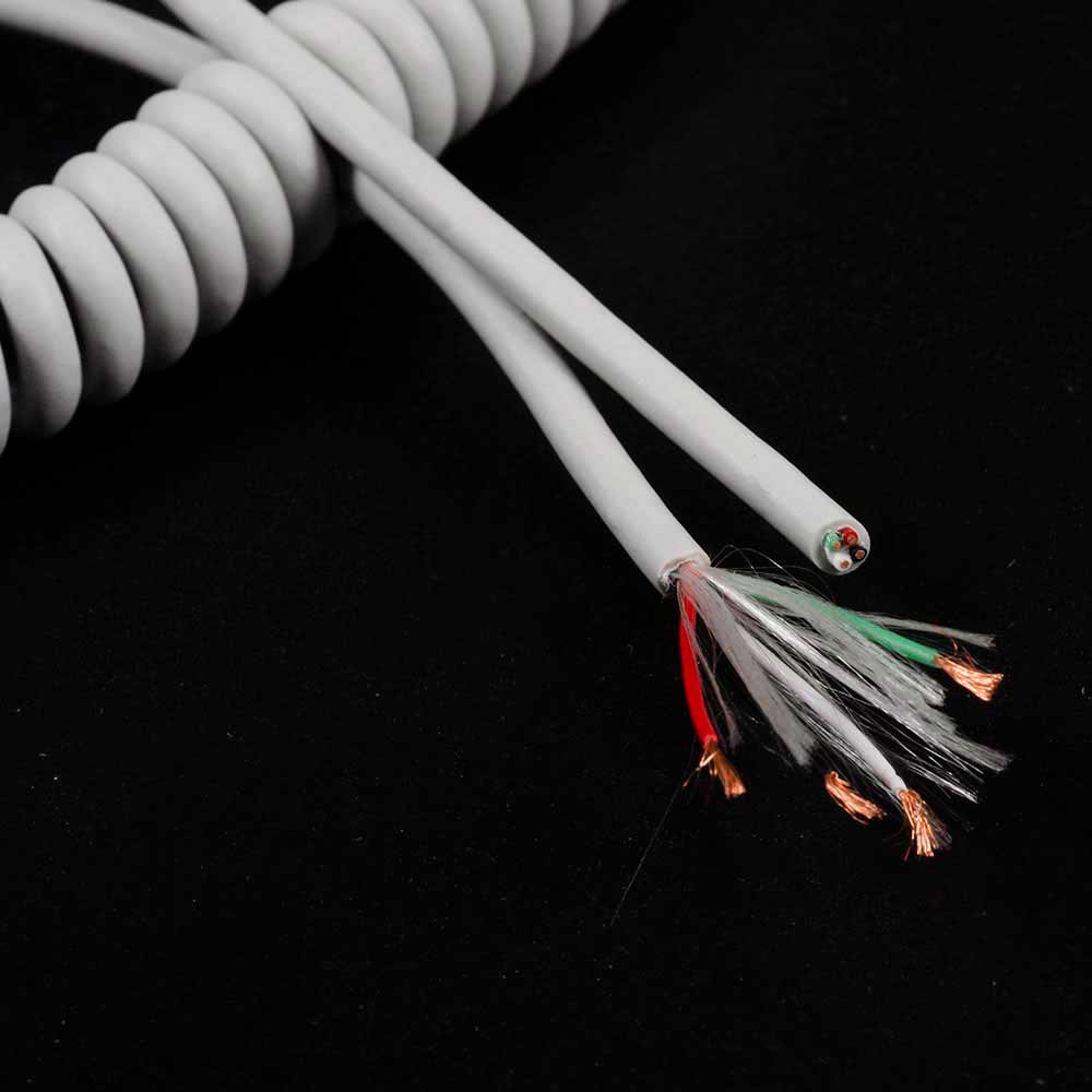 4 core coil cable TPU Jacket