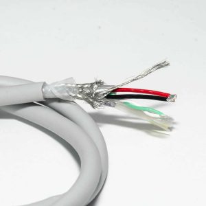 4 core shielded twisted pair cable with drain wire and braiding