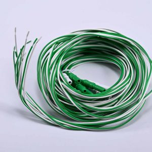 2 Wire Flat Raw EEG Electrode ESES EEG Green and White