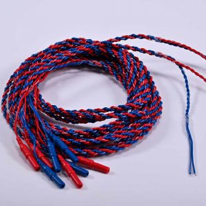 4 wire double twisted EEG Electrodes Red And Blue