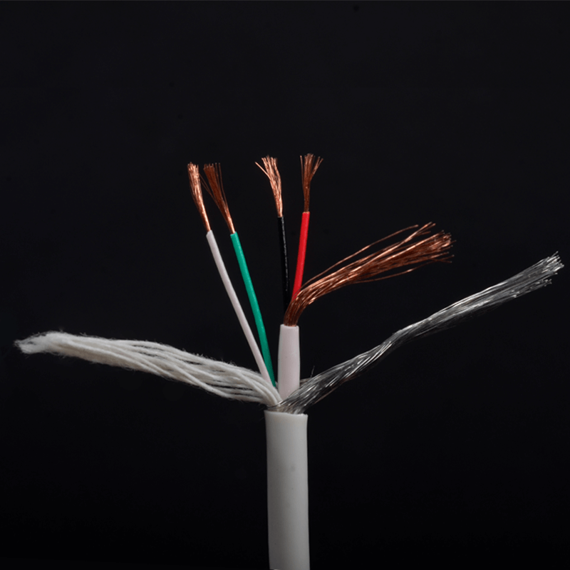 Bared Copper 4 core Shielded Cable 1P+2C SPo2