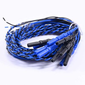 Blue & Black Twisted Electrode for EEG EMG