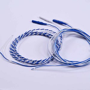 Blue and White Twisted and Flat RAW EEG Electrodes