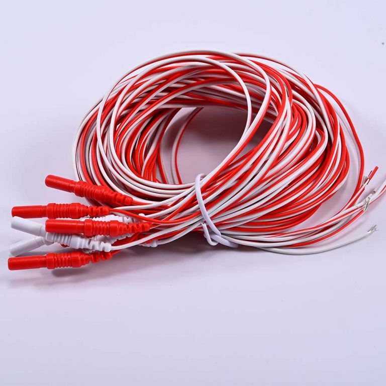 Flat EEG neuroscan eeg Raw Electrodes White and Red YQF Medical Cable