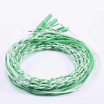 Green and White twisted EEG EMG Electrodes leadwire