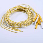 White and Yellow Twisted Electrode leadwire for EEG EMG