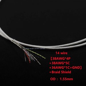 14 wire 38AWG endoscope camera cable with OD 1.55mm