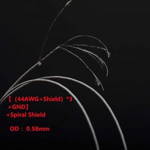 3 wire 44AWG Endoscope camera module cable with spiral shield OD 0.58mm