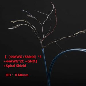 44AWG 5 wire endoscope camera module cable with 3 wire shielded OD 0.60mm